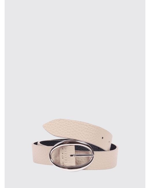 Orciani Natural Hammered Leather Belt