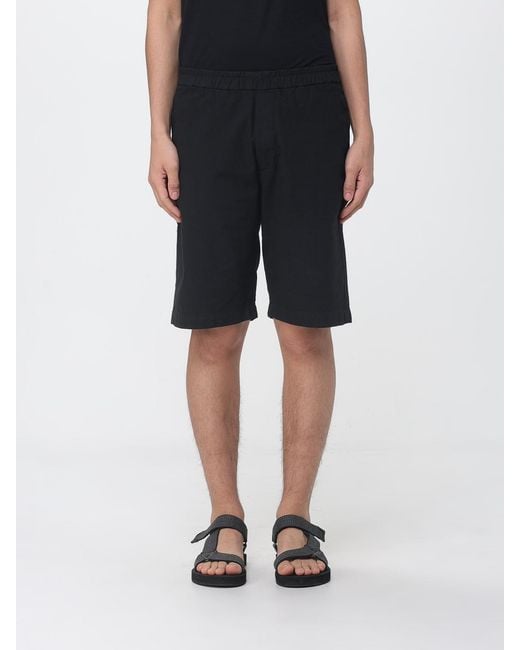 Barena Black Cotton Jogging Shorts for men