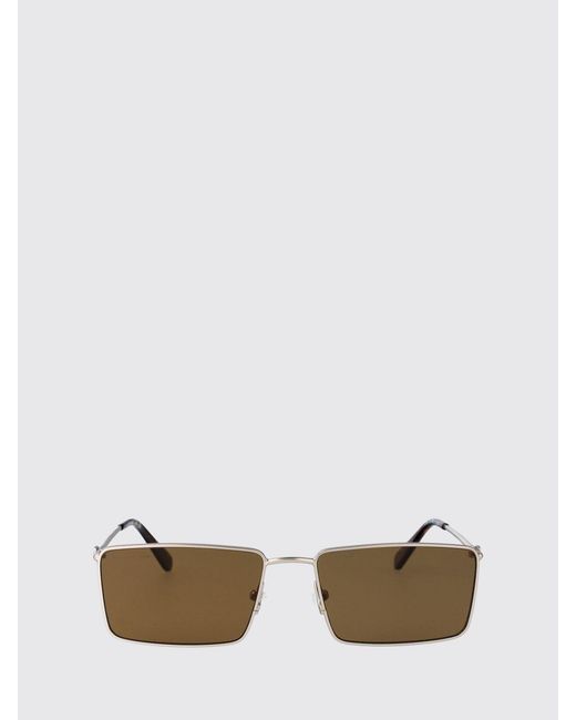 Lacoste Brown Metal Aviator Sunglasses With Amber Lenses And Embossed Logo for men