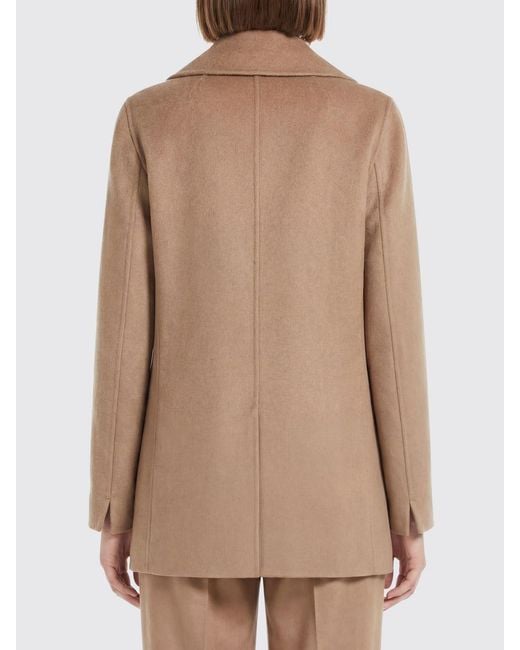 Max Mara Natural Lukas Double-Breasted Virgin Wool Coat