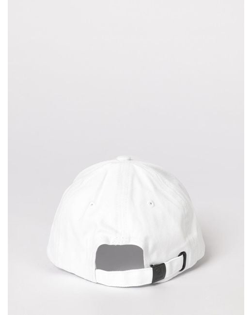 Just Cavalli White Cotton Twill Cap With Embroidered Logo for men