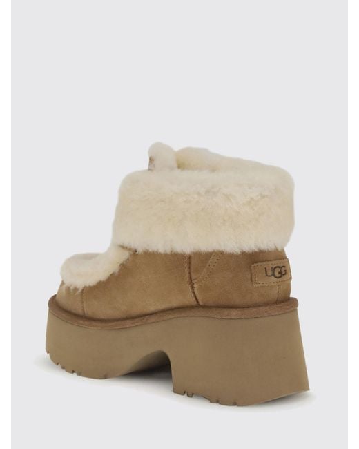 Botines Planos Mujer Ugg de color Natural