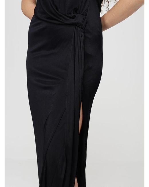 Elisabetta Franchi Black Long Jersey Dress
