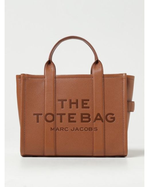 Marc Jacobs Brown The Medium Tote Bag In Grained Leather