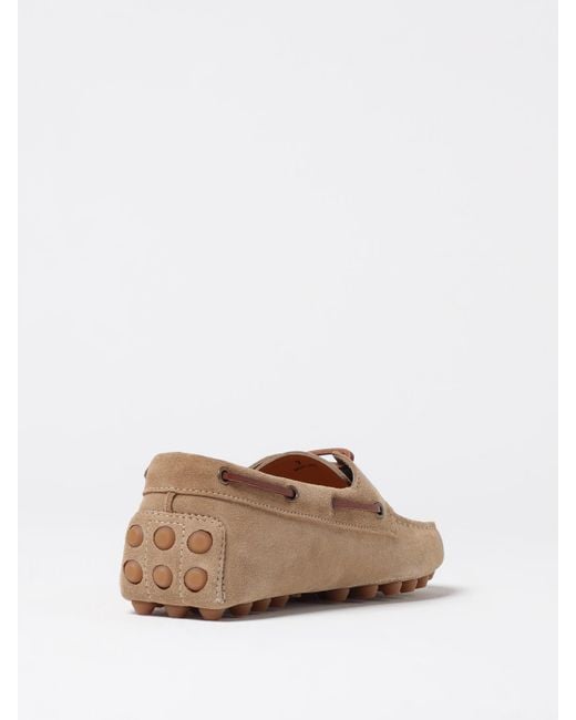 Tod's Natural Gommino Suede Loafer for men