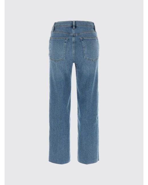 FRAME Blue The Mellow High-Waisted Straight Jeans