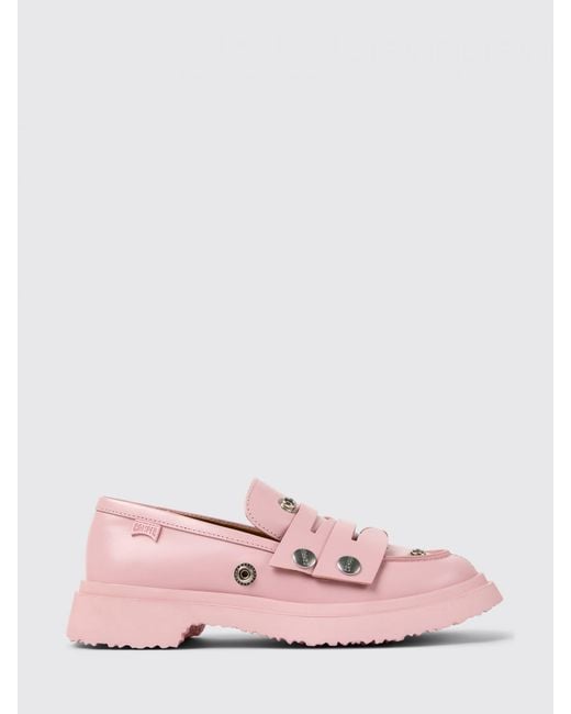 Camper Pink Buckle Detail Loafers