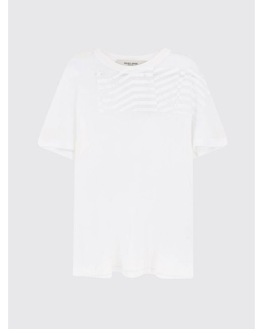 Golden Goose Deluxe Brand White Lyocell T-Shirt for men