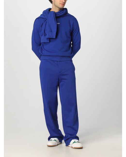 MSGM Blue Trousers for men