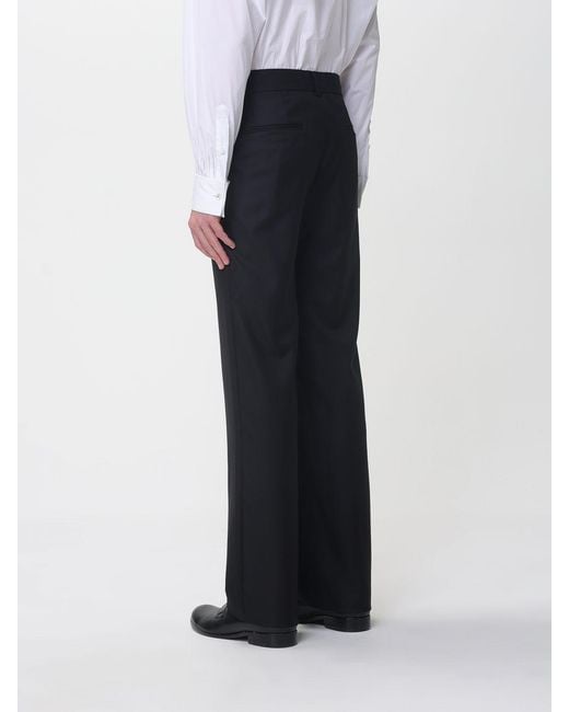 KENZO Black Virgin Wool Tailored Trousers for men