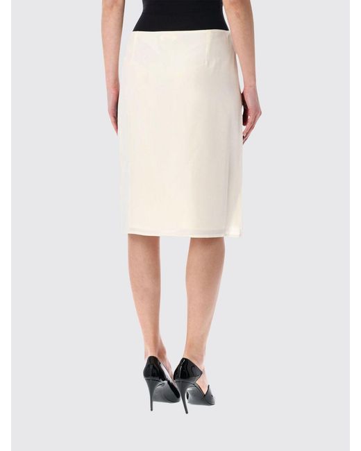 Versace Black Printed Silk Pencil Skirt