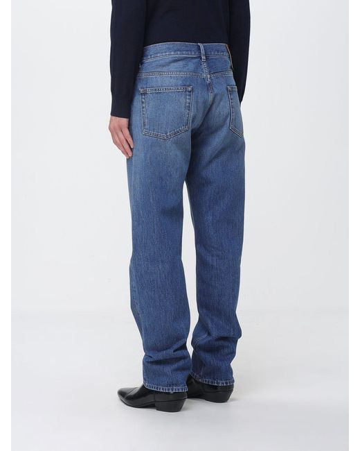 Valentino Blue Cotton Straight Jeans for men