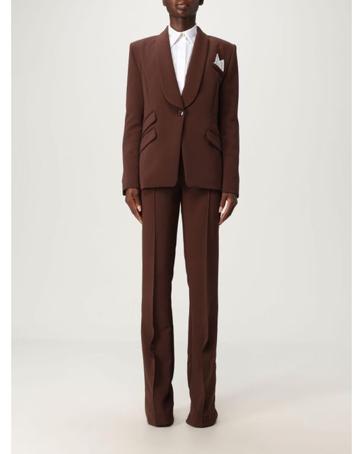 Tailleur A Monopetto di Elisabetta Franchi in Brown