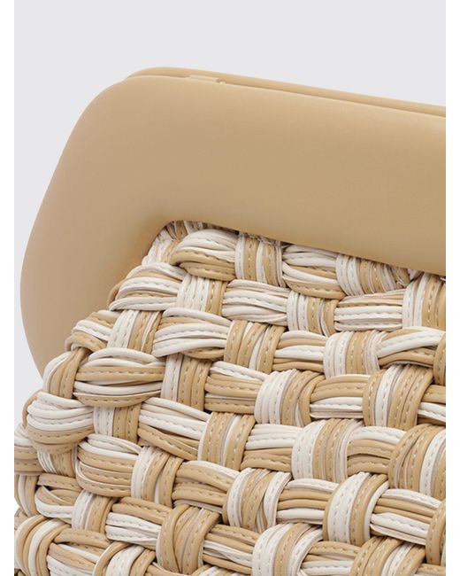 THEMOIRÈ Natural Themoir&Egrave Bios Woven Vegan Leather Clutch With Removable And Adjustable Strap