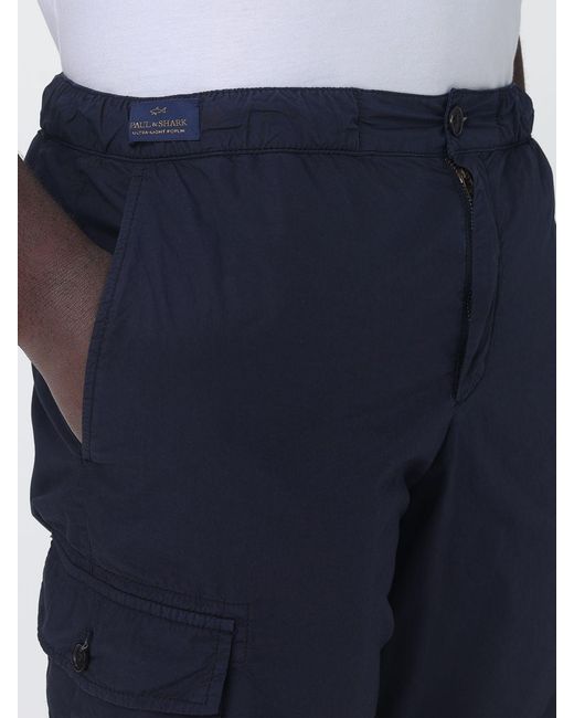 Paul & Shark Blue Paul &Amp Shark Cotton Cargo Shorts for men