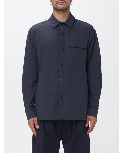 People Of Shibuya Blue Technical Fabric Shirt Jacket for men