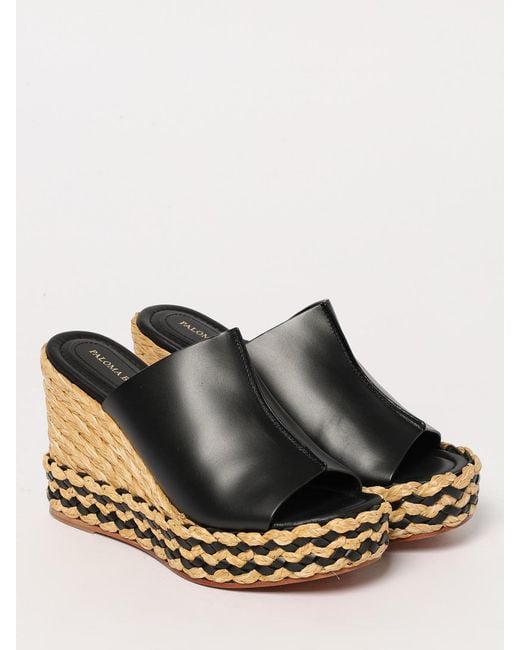 Paloma Barceló Black Flat Sandals