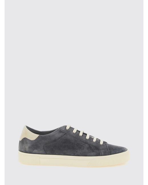Brunello Cucinelli White Suede Sneakers for men
