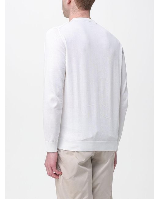 Eleventy White Basic Crew-Neck Top for men