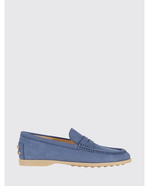 Tod's Blue Nubuck Loafers