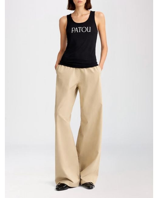 Patou Natural Organic Cotton Wide-Leg Pants