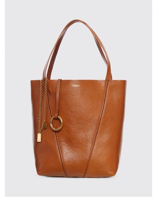 Chloé Brown ChloÉ Spin Mini Grained Leather Bag