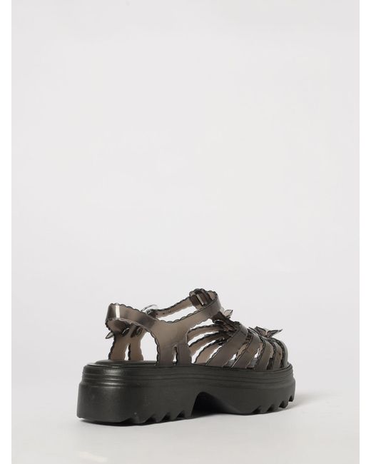 Melissa X Susan Fang Black Possession Sakura Pvc Platform Sandals With Flower Appliqué