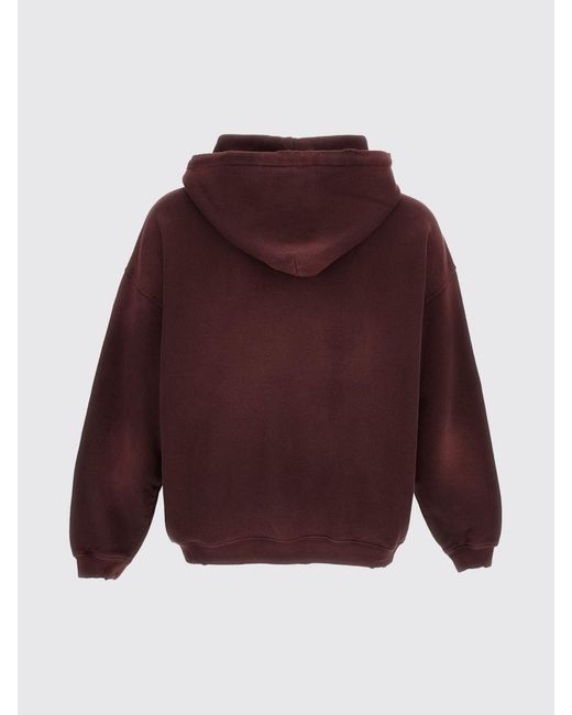 Golden Goose Deluxe Brand Purple Relaxed Fit Cotton Hoodie With Kangaroo Pocket And Contrast Logo for men