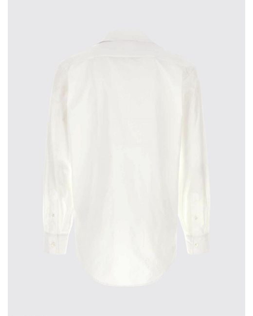 Maison Margiela White Slim Fit Cotton Poplin Shirt With French Collar for men
