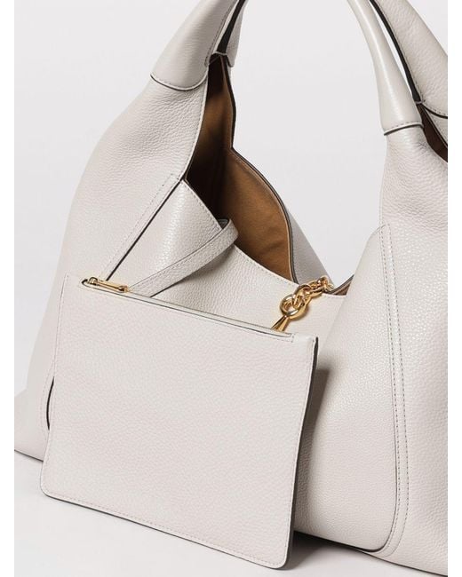 Gucci Natural Softbit Maxi Grained Leather Bag