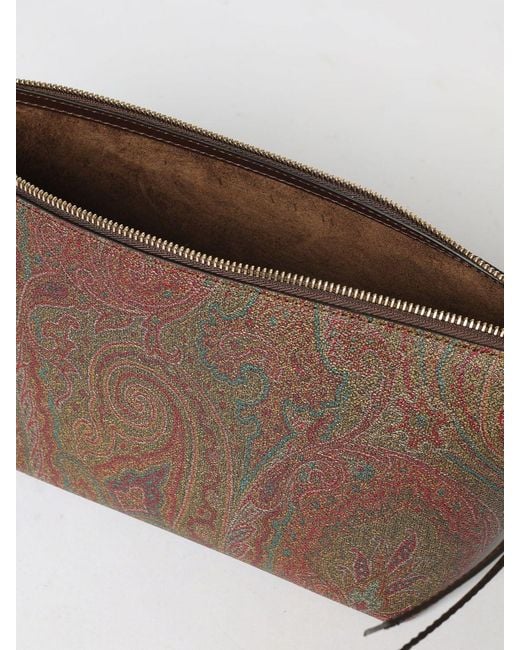 Etro Gray Essential Coated Cotton Bag With Paisley Jacquard