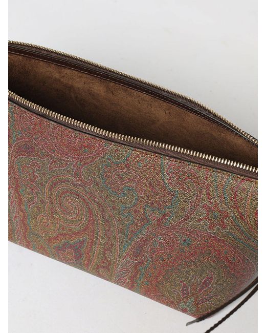Etro Gray Essential Coated Cotton Bag With Paisley Jacquard