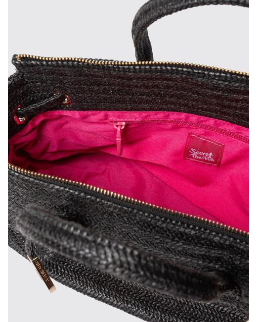 Secret Pon-pon Black Shoulder Bag