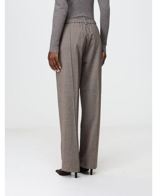 Fabiana Filippi Gray Slim Fit Wool Blend Skinny Trousers With Monile Detail