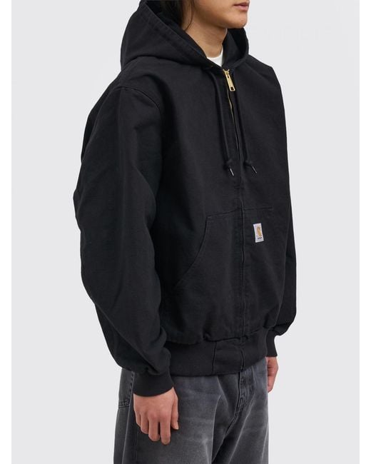 Carhartt Black Cotton Hoodie for men