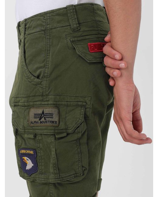 Pantalones cortos Alpha Industries de hombre de color Green