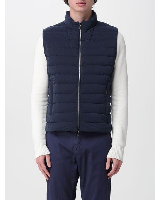 Moorer Blue Calaf-Os Padded And Quilted Down Jacket for men