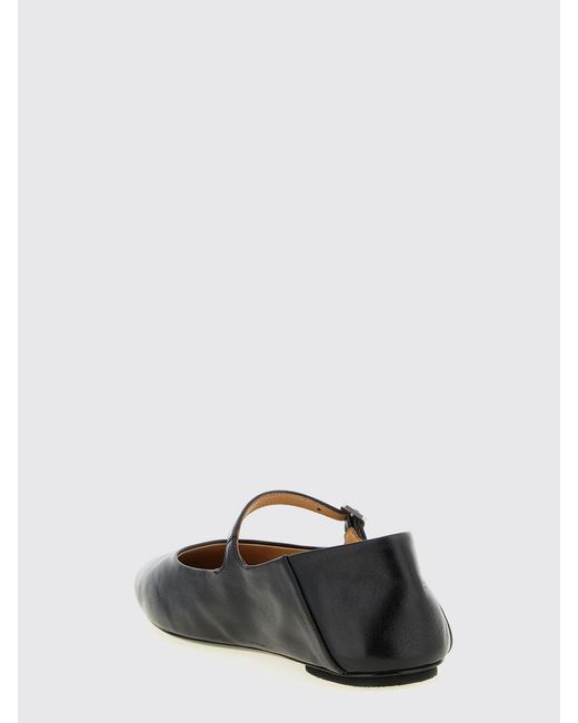 Marsèll White Strascico Leather Ballerina