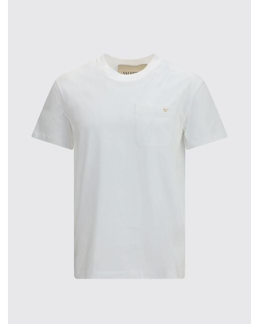 Valentino White Vlogo Cotton T-Shirt for men