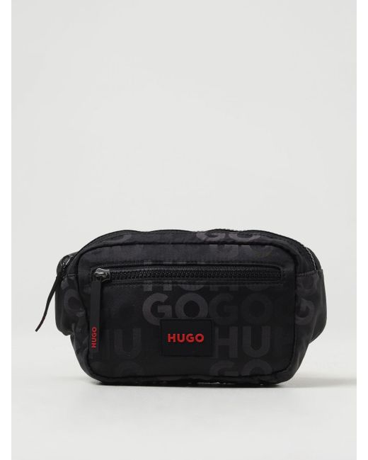HUGO Black Belt Bag for men