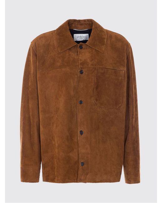 Saint Laurent Brown Suede Jacket for men