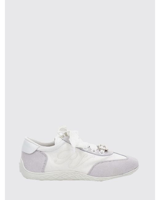 Roger Vivier White Viv Low Sneakers