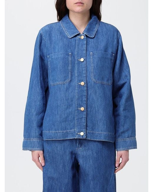 Max Mara Blue Cotton Denim Shirt
