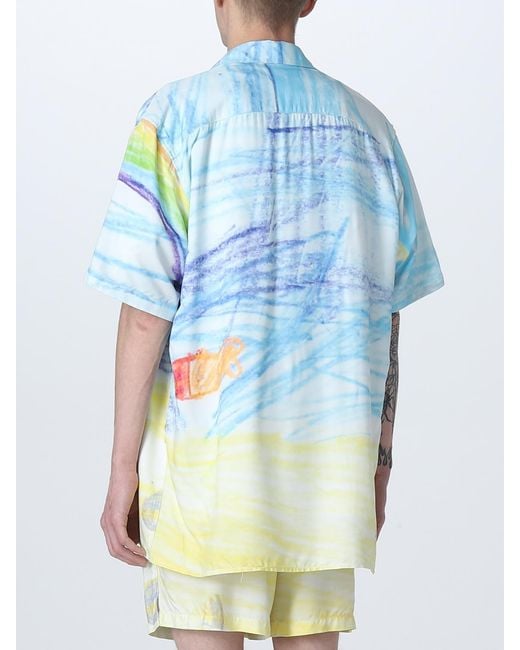 Paura Blue Bowling Shirt X Giglio.com for men