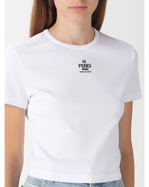 Fendi Blue Cotton T-shirt