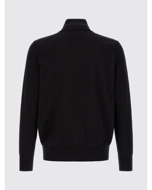 Boss Blue Cotton And Cashmere Turtleneck Zip-Up Jumper for men