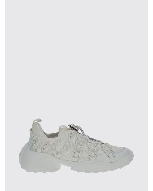 Roger Vivier White Viv' Zag Mesh Sneakers With Jewel Detail