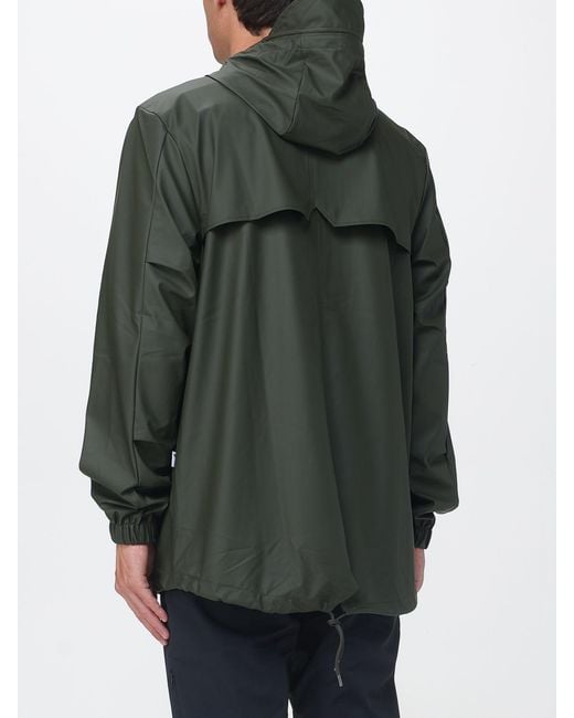 Rains Green Hooded Raincoat for men