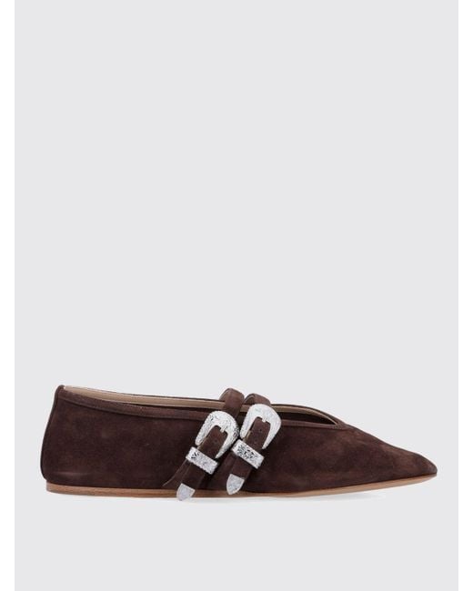 Le Monde Beryl Brown Flat Shoes