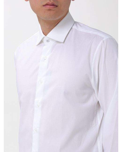 Michael Kors White Classic Stretch Cotton Shirt for men